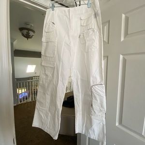 BRAND NEW NEVER BEEN WARN!!! BGD from Urban Outfitters white cargo pants